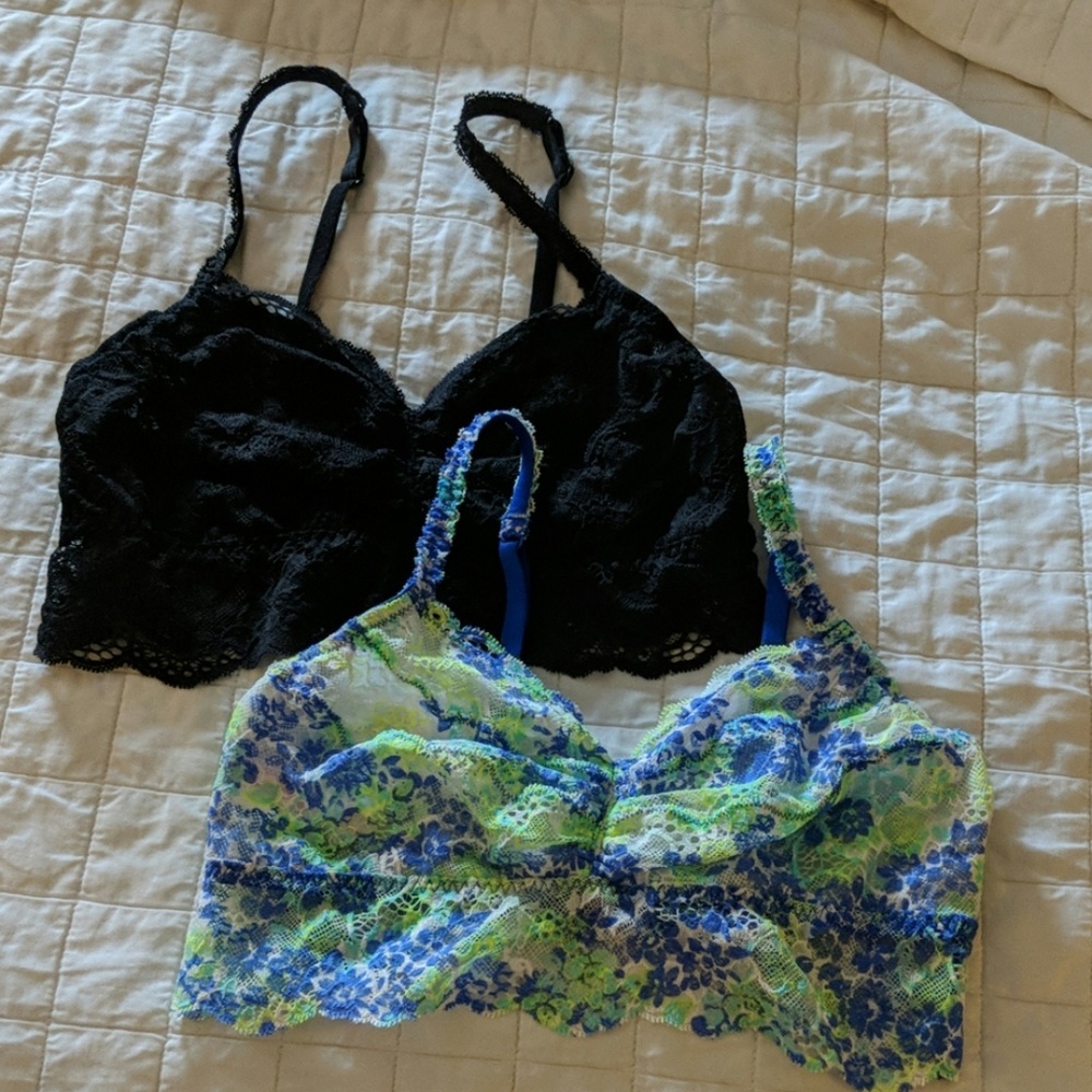 Pink Victoria's Secret Lace Bralette, set of 2, M